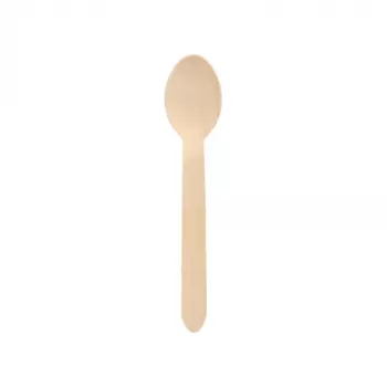 PAPSTAR pure Disposable Wooden Spoons, Birch Wood, 100 Pieces (84840)