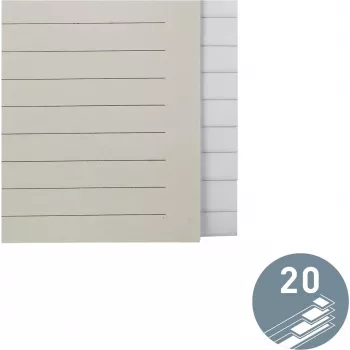 LEITZ Paper Index Blank 20 Index Tabs A4 White with Universal Punching 12203085