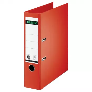 LEITZ 180° lever arch file A4 80 mm light red cardboard 1007-00-20