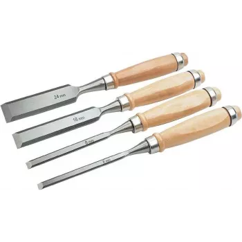 Brüder Mannesmann 4-Piece Chisel Set with Storage Case