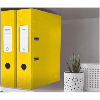 Leitz 180° WOW A4 file folder yellow 80mm spine 600 sheets cardboard 10050016