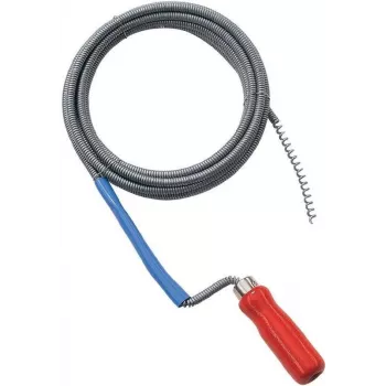 BRÜDER MANNESMANN Drain Cleaning Spiral Standard 16 mm x 2.3 m with T-Nut Coupling (49905)