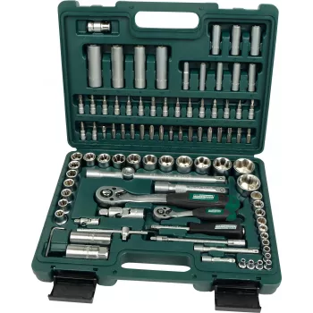 Brüder Mannesmann 94-Piece Socket Set 1/4 inch & 1/2 inch Drive 2055-SL