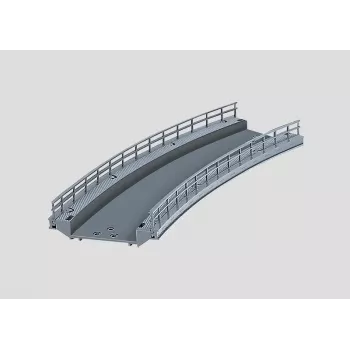 Märklin 074613 Curved Ramp Section for Bridge Piers, HO Scale, Grey