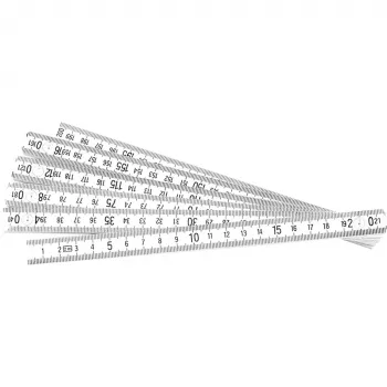 BRÜDER MANNESMANN PVC Folding Rule 2 m, 10 Segments, EC Class III 810-PVC-2M