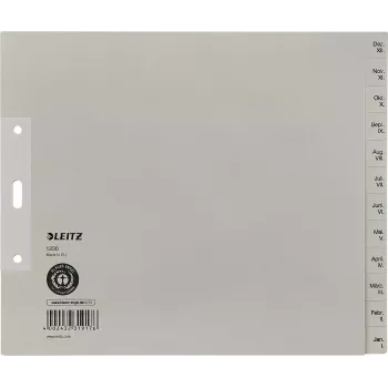 LEITZ Paper Index December-January A4 13-Tab Cardboard Index 12303085