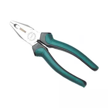 BRÜDER MANNESMANN Professional Combination Pliers 180 mm High-Quality Tool Steel, Multi-Component Handle, Matt Surface - 1 Piece (10937)