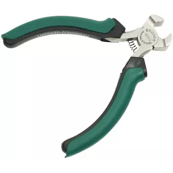 Brüder Mannesmann Green Line End Cutting Pliers Electronics 115 mm Tool Steel Green/Silver/Black M 1070-2