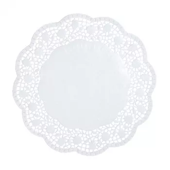 PAPSTAR Round Cake Doilies, 30 cm, White, 100 Pieces (12263)