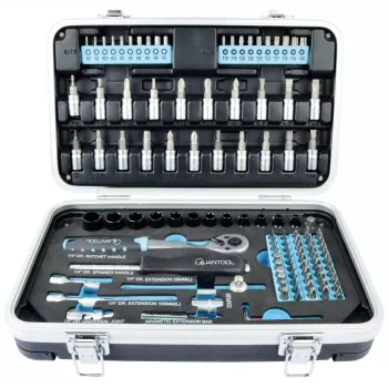 BRÜDER MANNESMANN QUANTOOL Q25003 116-Piece 1/4 inch Bit Set with Security Bits