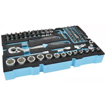 Brüder Mannesmann QUANTOOL 85-Piece 1/4 inch Socket Set Q25002