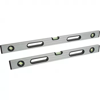 BRÜDER MANNESMANN Spirit Level, 3 Vials, 800 mm, Double-Rib Aluminium 80880