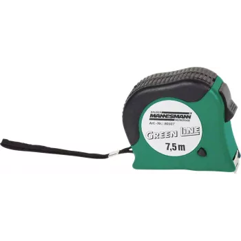 BRÜDER MANNESMANN 7.5 m Tape Measure with 3 Stoppers, Locking Stopper and Metal Belt Clip (80507)