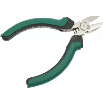 BRÜDER MANNESMANN GREEN LINE Electronics Side Cutters 115 mm, Tool Steel, Green/Silver/Black 1070 1