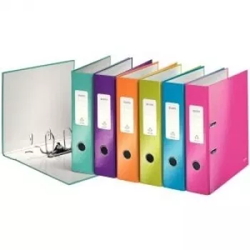LEITZ WOW 180° Lever Arch File A4 80 mm Assorted Colours (10-Pack) 1005-10-99