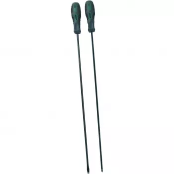 Brüder Mannesmann M11250 2-Piece Screwdriver Set | Slotted 6.5 mm & Phillips PH2, Chrome Vanadium Steel