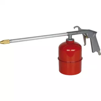 BRÜDER MANNESMANN M 1542 Compressed Air Spray Gun with 1L Steel Container, Red