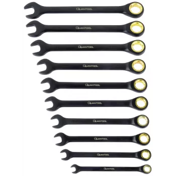 BRÜDER MANNESMANN Q25210 Quantool Combination Spanner Set 10-Piece 8-19 mm