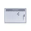ZELLER Planning Board 60 x 40 cm Magnetic Dry-Wipe Whiteboard with Aluminium Frame 11515