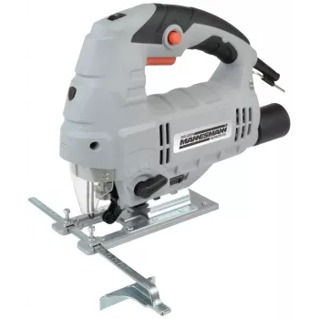 BRÜDER MANNESMANN M12781 800W Electronic Pendulum Jigsaw with 4-Stage Pendulum Action, Tool-Free Blade Change, 0-3000 Strokes/min, 80mm Wood Cutting Depth