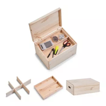 Zeller 13326 All-Purpose Box Set with Lid, 3-Piece, Softwood
