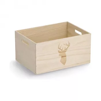 Zeller Hirsch Storage Box Natural 35 x 25 x 18 cm 15222