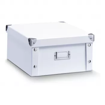 Zeller Present 17763 White Rectangular Storage Box Made of Cardboard
