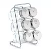 Zeller 19638 Spice Rack Set, 7-Piece, Glass/Stainless Steel
