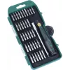 BRÜDER MANNESMANN Precision Bit Set, 36-Piece, 4mm Hex Drive, Slotted, Phillips, Torx, Hex, Pentalobe, Tri-Wing, Spanner, Square, Pozidriv, with 2-Component Handle 29890