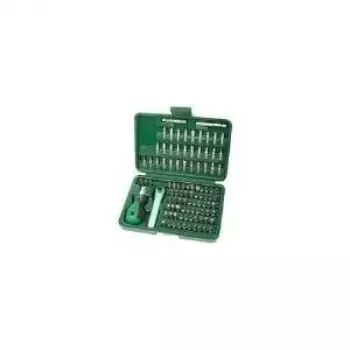 BRÜDER MANNESMANN 99-Piece Security Bit Set, 95 Chrome Vanadium Bits, 1/4 inch Hex, Magnetic Holder, Organiser Case 29899