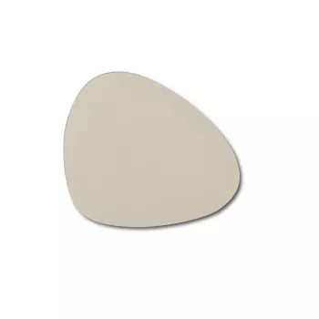 Zeller 27057 Glass Coaster Set, 6-Piece, Faux Leather, 12 x 10 cm, Beige