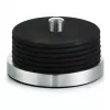 Zeller Present Glass Coaster Set, Stainless Steel/Silicone, 6 cm Ø10 cm, Black, 7-Piece (27224)