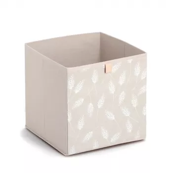 Zeller Pampas Grass Storage Box Beige 32 x 32 x 32 cm 14538