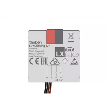 Theben LUXORliving T2.1 Push-Button Interface 2-channel Flush-Mounted 4800403