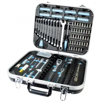 BRÜDER MANNESMANN QUANTOOL Q25101 233-Piece Tool Set in Blow-Moulded Case