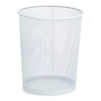 ZELLER 23 L White Round Waste Bin 17724