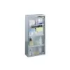 ZELLER Medicine Cabinet 57x27x12 cm Stainless Steel, Lockable, 2 Shelves, Wall-Mounted (99193)