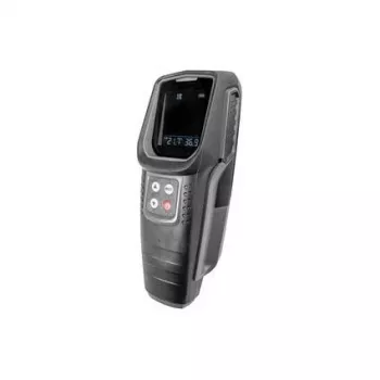 BRÜDER MANNESMANN M99945 Multi-Function Detector for Wood, Metal, Live Cables and Temperature, Black