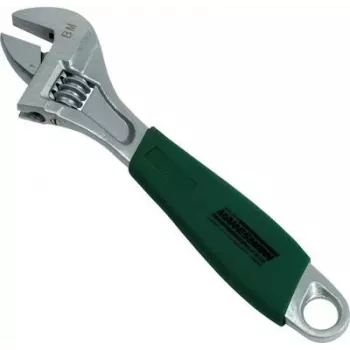 Brüder Mannesmann M19871 Adjustable Wrench 250 mm, Chrome Vanadium, DIN 3117, 30 mm Jaw Width