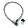 BURG WÄCHTER Cable Bike Lock 650 80 Reflex, 800 mm, Black with Reflective Strips 34100
