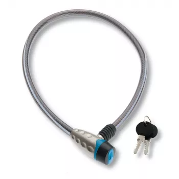 BURG WÄCHTER Cable Bicycle Lock 650 80 Reflex, 800 mm, Black with Reflective Stripes 34100