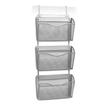 Zeller 17755 Wall/Door Magazine Holder, Mesh, DIN A4