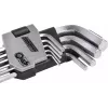 BRÜDER MANNESMANN T-Profile & Hex Key L-Wrench Set, 18-Piece, Chrome Vanadium Steel, Matt Chrome-Plated 18170