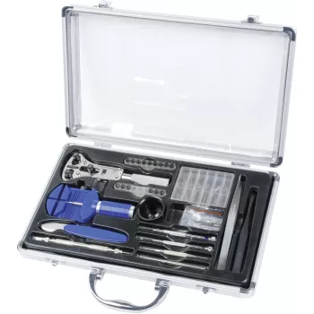 Brüder Mannesmann Watchmaker Tool Set in Aluminum Case M11760, 117 Pieces