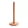 ZELLER bamboo kitchen roll holder stand, natural, freestanding paper roll holder 25283