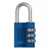 ABUS 145/30 Aluminium Combination Padlock, 3-Digit, Blue