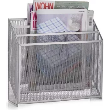 Zeller Present 18175 Magazine Holder Steel Grey