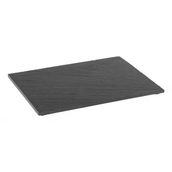 APS Natural Slate Plate VALO, 325 x 265 mm, Anthracite, 6-9 mm Thick, Furniture-Friendly Feet, 1 Piece 1003