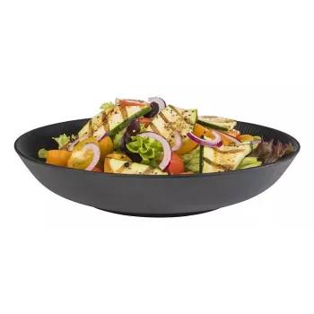 APS deep plate 225 mm black melamine stackable dishwasher-safe heat-resistant 85060