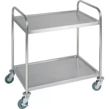 APS serving trolley 11977, 2 tiers, 91x59 cm, stainless steel